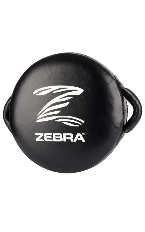 Big Round Pad, ZEBRA, leather, black