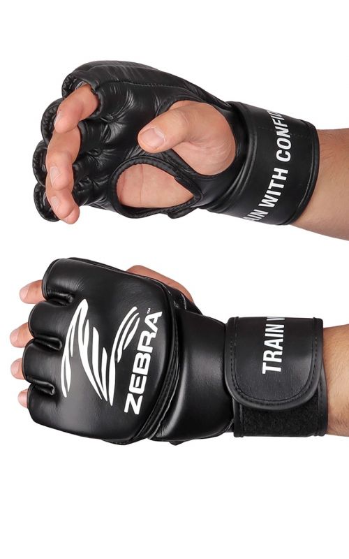 MMA Gloves, ZEBRA Fight, leather